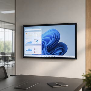 Monitor de Pantalla Táctil de 21.5, 24 y 32 Pulgadas con Interfaz USB Capacitiva para Señalización Digital de Información Financiera en el Vestíbulo de Bancos - Product Image 1