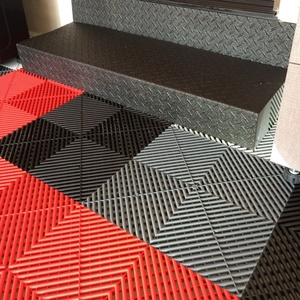 Sức mạnh xe nhà để xe sàn 18mm Grate lồng vào nhau PP PVC lưới gạch sàn cho nhà để xe 4S rửa xe thảm nhựa sàn gạch - Product Image 4