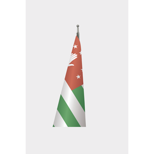 Drapeau officiel de l'Abkhazie personnalisé 3x5 pieds, impression numérique sur nylon, coton, plastique avec logo personnalisé, mât de drapeau en aluminium - Product Image 3