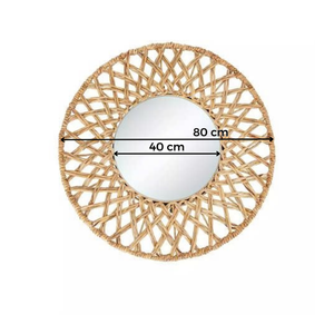 Espejo de ratán de Vietnam ecológico de alta calidad, colgante decorativo de jacinto de agua personalizado para el hogar o el Hotel, característica de lujo - Product Image 5