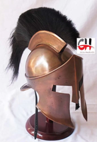 CH Calvin Handicrafts Delight Enterprises Casque Corintheien Médiéval Romain Armure du Roi Léonidas Grec Spartan 300 Cuivre