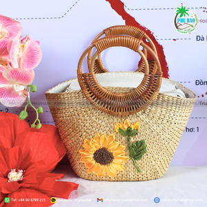 Producto caliente Bolsos ecológicos de gama alta hechos de jacinto de agua sostenible Ideal para líneas de Moda Verde - Product Image 3