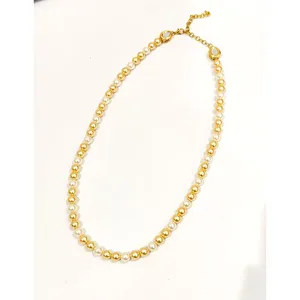 Ensemble de bijoux fins en or 14 carats de style classique avec perle d'eau douce, diamant et placage or rose pour les mariages et les fêtes - Product Image 4