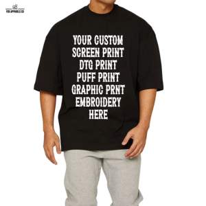 Camiseta de gran tamaño personalizada de alta calidad 100% peinado preencogido de algodón de talla grande camisetas de etiqueta privada de gran tamaño camisetas para hombre - Product Image 5