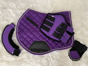 MARQUE ZONE tapis de selle de Dressage rembourrage en mousse à mémoire de forme 25MM d'épaisseur doublure en maille respirante coussinets en coton ensemble assorti quantité minimale de commande bas - Product Image 5