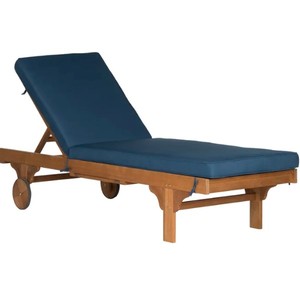 ไม้สักเก้าอี้อาบแดดพร้อมเบาะสำหรับสวนกลางแจ้งโรงแรมและวิลล่าใช้ในราคาถูกดีไซน์ทันสมัยทำด้วยมือ - Product Image 1