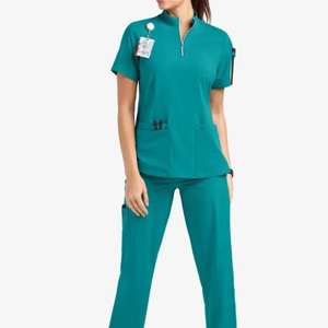 Uniformes médicaux Femmes et Hommes Scrubs Tops Hôpital Médecins Infirmières Vêtements Chemise de gommage personnalisée - Product Image 2