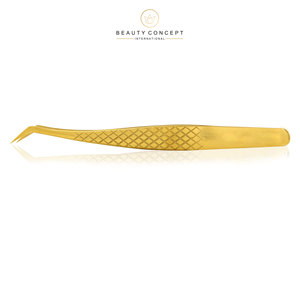 Pinzas de Acero Inoxidable de 45 Grados con Características Antimagnéticas y Puntas Dentadas para Creación de Pestañas de Mega Volumen - Product Image 3