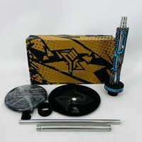 Coffret Cadeau Chicha Moderne Noir Rouge YKAP, Accessoires de Narguilé Russe en Aluminium, Ensemble Narguile Sheesha Chicha Vente en Gros Usine