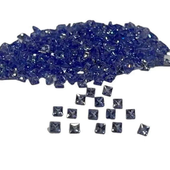 Excellent Finish Hot Sale Natural Tanzanite Princess Cut Calibrated Gemstones Certified Loose Gemstone Best Sale Going on