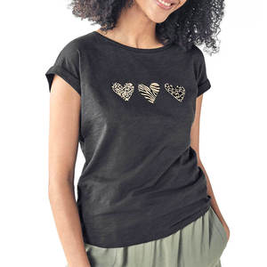 Camiseta Corta de Mujer, Algodón Suave y Cómodo, Manga Corta, Informal, Moderna, Ropa de Calle, Camiseta de Verano, Venta al por Mayor, OEM, ODM - Product Image 5