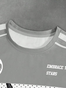 เสื้อยืดผู้ชายผ้าฝ้ายขนาดใหญ่คอกลมทรงแบ็กกี้พิมพ์ลายตามสั่ง - Product Image 3