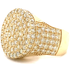 Bague de luxe pour homme en or 10K 14K 18K Bague Hip Hop tendance VVS Lab Grown Full Diamond avec Alphabet arrondi Bijoux fantaisie Cadeau - Product Image 2