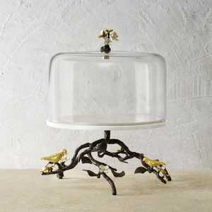 Elegante Soporte para Tartas de Aluminio Blanco Hecho a Mano, Ecológico, con Detalles Florales en Dorado y Negro, Pedestal Premium para Postres para Bodas y Eventos Especiales - Product Image 6