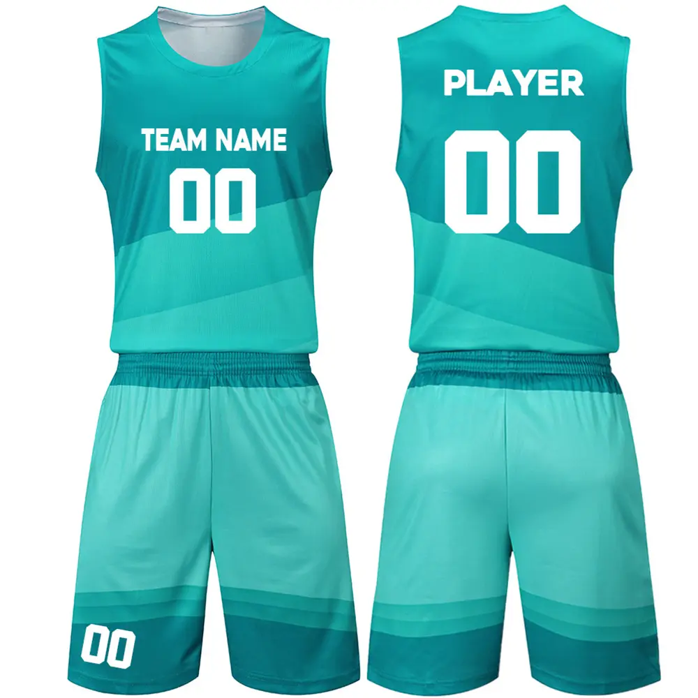 Jersey basket lengan pendek pria, baju seragam basket desain kustom warna polos harga rendah