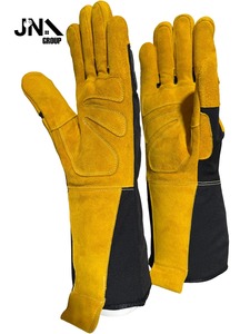 ถุงมืองานเชื่อมหนังยาวสำหรับอุตสาหกรรมป้องกันความร้อนแบบสุ่มสี - Product Image 2