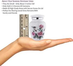 Beautiful Hummingbird <b>Small</b> Keepsake <b>Urns</b> |<b>for</b> <b>Human</b> and Pet <b>Ashes</b> | with Velvet Bag & Funnel - 1 Quantity - Product Image 6