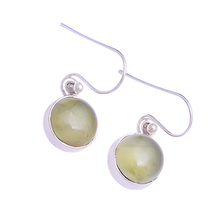 Boucles d'oreilles en pierres précieuses Prehnite plaquées argent romantique élégant 925 Sterling bijoux faits à la main accessoire de mariage pour femmes cadeau - Product Image 6