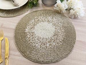 ชุดจานรองแก้วและแผ่นรองจานประดับลูกปัด ทำด้วยมือ สำหรับการรับประทานอาหารอย่างมีสไตล์และตกแต่งโต๊ะอาหารในบ้าน - Product Image 5