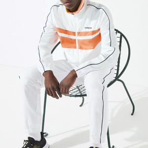 Tissu confortable pour hommes, survêtement à fermeture éclair avec manches longues pour les commandes en gros, vêtements décontractés, design bicolore pour hommes - Product Image 5