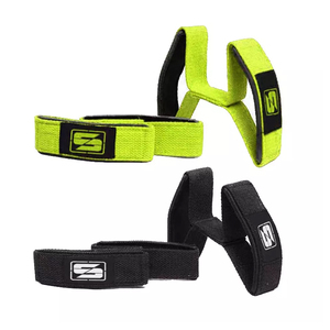 Unisex Customizable Cotton and Rubber Figure Eight Lifting <b>Straps</b> Fitness Safety with Logo for Weightlifting - Product Image 2