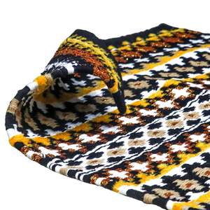 Manta de sillín de lana colorida duradera de suministro directo de fábrica OEM personalizable para espectáculo occidental tejido a mano con forro de polialgodón - Product Image 5