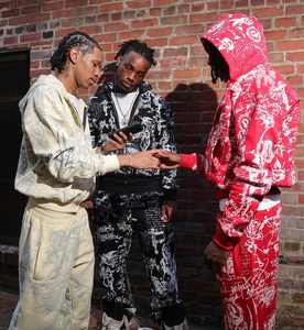 Conjunto personalizado de 2 piezas OEM con estampado Dtg, chándal holgado, conjuntos de Jogger bordados, chenilla, cremallera, Sudadera con capucha y pantalones de chándal para hombre - Product Image 4