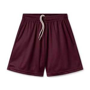 Shorts en maille bleu marine unisexe écologiques IOTA SPORTS, designs personnalisés, respirants, couleur unie, entraînement en salle de sport, séchage rapide, entrejambe de 6 pouces - Product Image 4