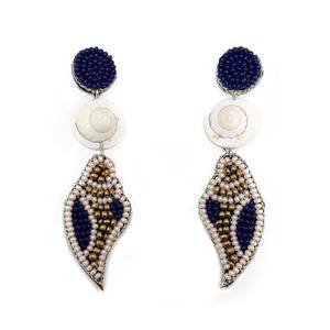 Exportateur indien de boucles d'oreilles brodées à la main avec des perles, bijoux fantaisie colorés, parfaits pour le travail, disponibles à prix réduit - Product Image 5