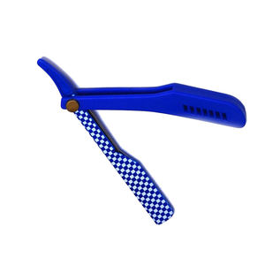 Meilleurs rasoirs manuels pliants à lame droite pour hommes, revêtement bleu de qualité supérieure, rasage en douceur - Product Image 4