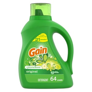 Détergent à lessive liquide Gain, parfum original, 64 lessives, 92 floz - Product Image 1