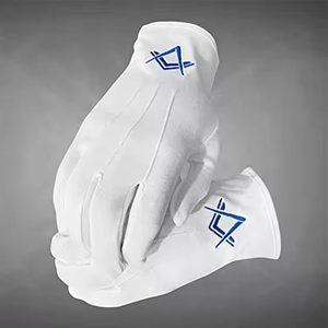 Nuevos guantes de algodón blanco masónico de alta calidad, guantes personalizados cómodos de nuevo estilo en guantes masónicos personalizados de tarifa barata - Product Image 4
