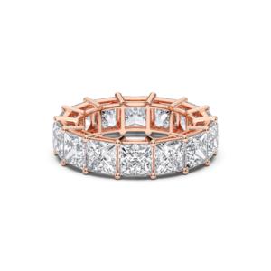 10.00กะรัต E-F/VVS-VS เพชรโมอิสซานไนต์เจ้าหญิงตัดแหวนเพชรนิรันดร์แหวนเงินสำหรับเธอ - Product Image 5