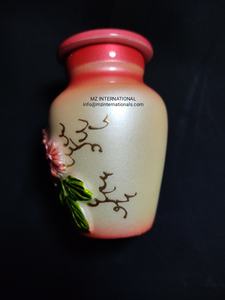 El más vendido de urna de cremación hecha con material de aluminio floral 3D de diseño antiguo para compra a granel - Product Image 4