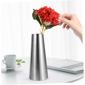 Jarrón de acero inoxidable de diseño moderno, decoración de Metal atemporal, florero personalizable, jarrón elegante personalizado para el hogar y la Oficina - Product Image 6