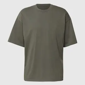 OEM Custom Printed Men's T-Shirts Heavyweight Drop Shoulder Tee Shirt From Bangladeshi Manufacturer With Custom Logo