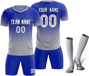 Conjunto de uniforme de fútbol personalizado-100% algodón secado rápido unisex adulto - Product Image 1
