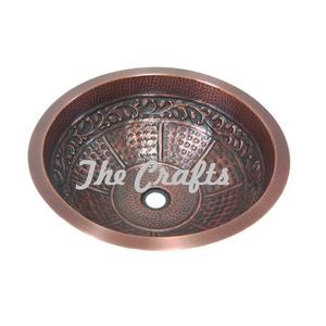 Lavabo de Cobre Hecho a Mano, Lavabo Redondo con Lavabo de Primera Calidad para Accesorios de Baño - Product Image 6