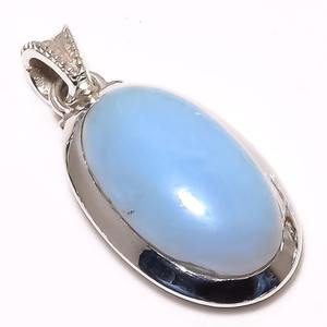 Classique Pendentif Bijoux Pour Femmes Argent Boho Style Bijoux 925 En Argent Sterling Laiteux Opalite Gemme À La Main Pendentif Cadeau - Product Image 1