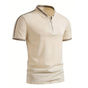 Polo de Algodón con Spandex de Color Liso, Polo Cómodo para Hombre para Deportes y Uso Casual - Product Image 3