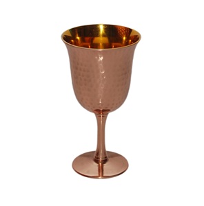 Gobelet à vin fait main fini unique vente en gros de gobelets à vin en métal au design personnalisé exportateur de gobelets à vin en métal fait main - Product Image 6