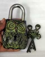 Cadenas de porte décoratif en laiton avec clés Cadenas artisanal à double clé en forme de cheval