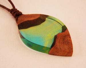 Wooden Resin Necklace for Women Secret Forest Winterfell Mountain Snowy Wood Necklace Miniature Landscape Eco Resin Jewelry - Product Image 5