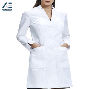 Blouse de médecin blanche, blouse de laboratoire médicale, logo personnalisé, douce, respirante, blouse de laboratoire médicale, coton polyester de haute qualité - Product Image 4