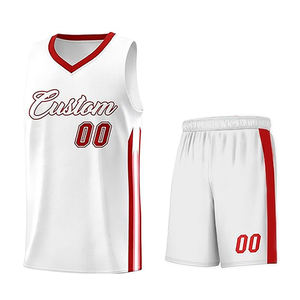 Venta caliente blanco y rojo conjuntos de uniformes de baloncesto único nuevo diseño impreso ropa deportiva de talla grande disponible - Product Image 4