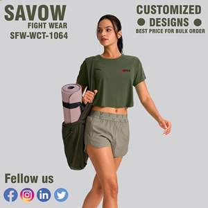 Crop tops pour femmes en gros – T-shirts de sport amples et respirants pour le yoga et la course à pied - Product Image 5
