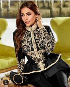 STUNNING-EMBROIDERY on BLACK-VELVET-<b>JACKET</b>-KARAKOU DRESS WITH Embellished Crystal Glass Beads,stone,Dabka Work for <b>Wedding</b>=2024 - Product Image 1