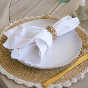 Anneaux de serviette en coton macramé de qualité supérieure Design de noeud de récif d'Inde - Product Image 6