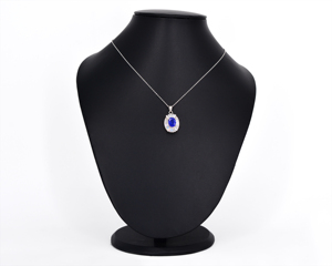 Collier pendentif en argent sterling 925 pour femme avec pierre précieuse ovale tanzanite naturelle 10x8 MM pour les occasions cadeaux - Product Image 6