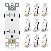 ELEGRP Prise décorative thermoplastique anti-effraction à fort impact, homologuée, NEMA 5-20R 20 Amp 125V TR